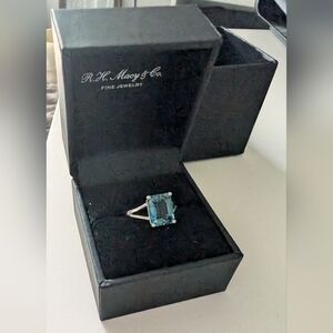Macy's London Blue Topaz & 925 Silver Ring